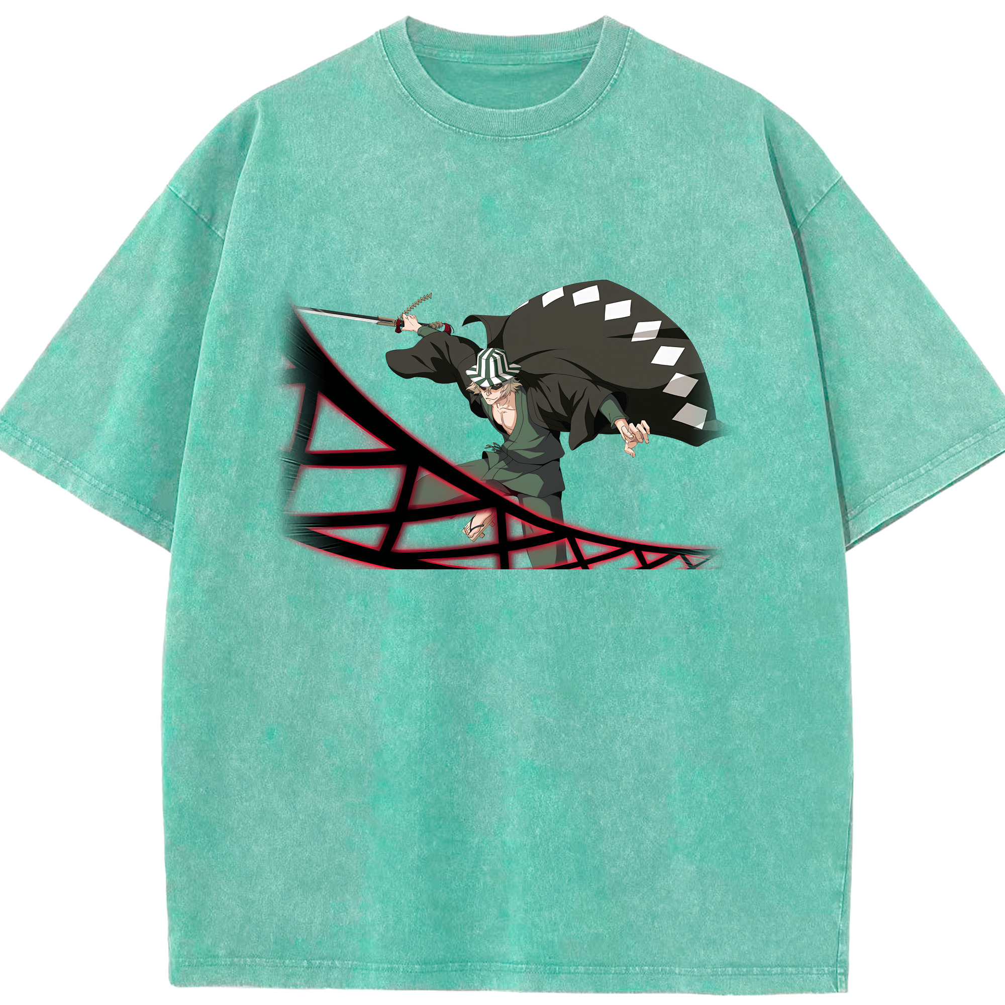 （画像用） "ブリーチ 浦原 喜助（うらはら きすけ） BLEACH Urahara Kisuke " 綿100% ヴィンテージ風 半袖Tシャツ（フロントプリント）